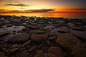Spectacular sunset over Port Hedland